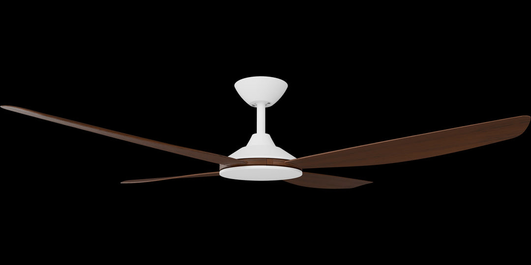 Calibo Vanga 56" DC Smart Ceiling Fan with Remote Control | White and Koa