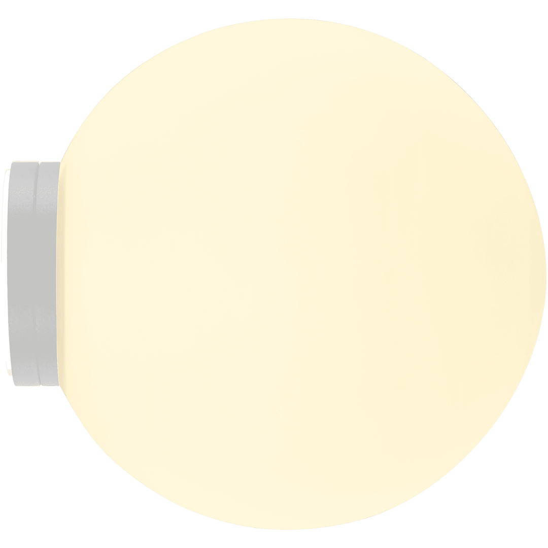 Calibo Crest Opal Glass 120mm Orb Wall Light | White
