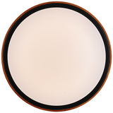 Telbix Orlin Tricolour LED Round Oyster Light with Wood Accent | Large
