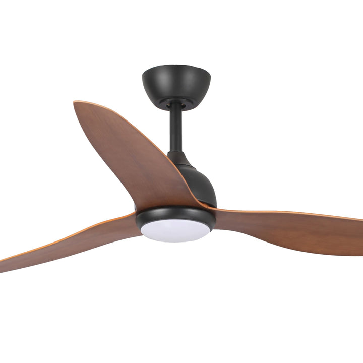Fanco Eco Style DC 52" Ceiling Fan With Remote and CCT LED Light | Black & Koa