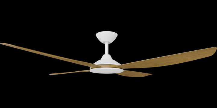 Calibo Vanga 56" DC Smart Ceiling Fan with Remote Control | White and Teak