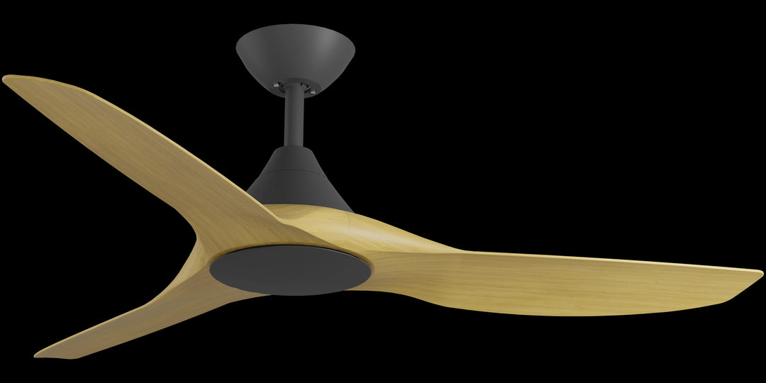 Calibo Smart CloudFan 48" (1220mm) ABS Energy Efficient DC Ceiling Fan and Remote | Black & Bamboo