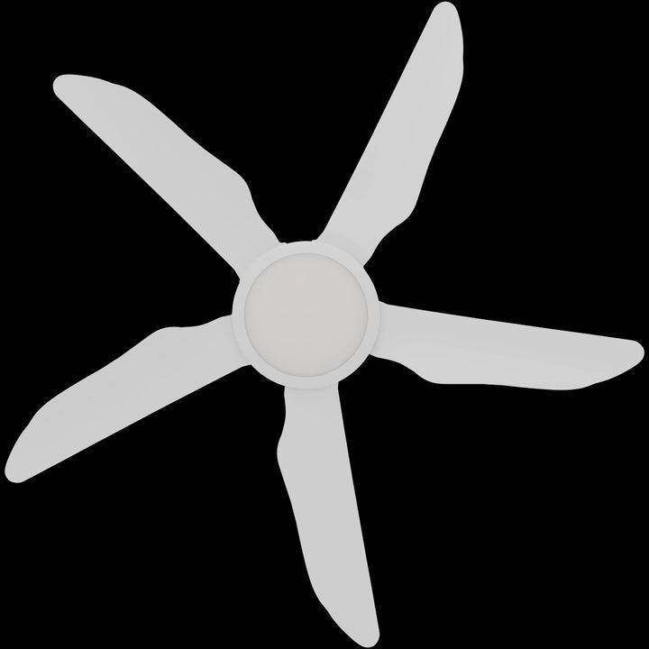 Calibo Storm 42" (1070mm) 5 Blade 18W Tricolour LED Light Indoor/Outdoor DC Ceiling Fan & Remote | White