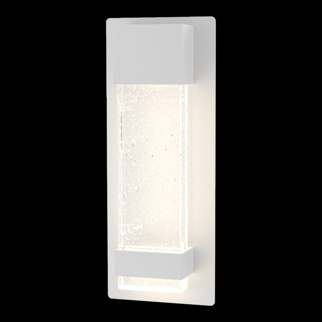 Calibo Coot Small Rectangular Bubble Glass Weatherproof LED Exterior Wall Light | White