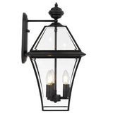 Telbix Rye 3 Light Exterior Wall Light | Black