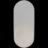 Calibo Crest Alabaster Glass 120mm Orb Wall Light Oval Plate 320mm | White