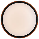 Telbix Orlin Tricolour LED Round Oyster Light with Wood Accent | Small