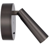 Telbix Lodan Slim Cylinder LED Wall Light with Rotating Head | Gun Metal