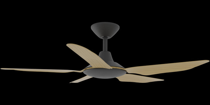 Calibo Storm 42" (1070mm) 5 Blade Indoor/Outdoor DC Ceiling Fan & Remote | Black & Bamboo