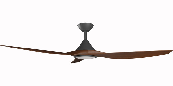 Calibo Smart CloudFan 72" (1830mm) ABS DC Ceiling Fan with 20W CCT LED Light and Remote | Black & Koa