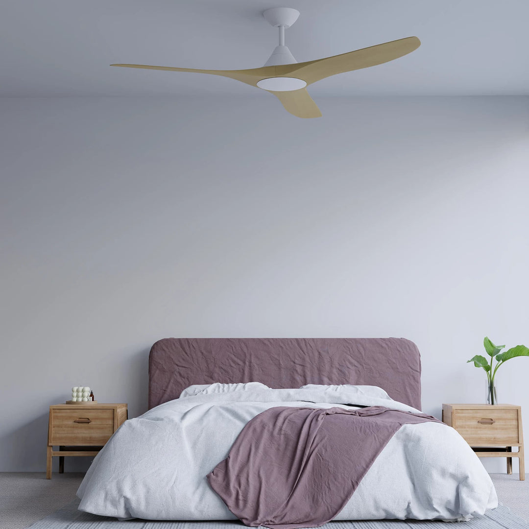 Calibo Smart CloudFan 48" (1220mm) ABS Energy Efficient DC Ceiling Fan and Remote | White & Bamboo