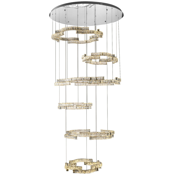 Telbix Jura 6 Tier Pendant Light | Chrome