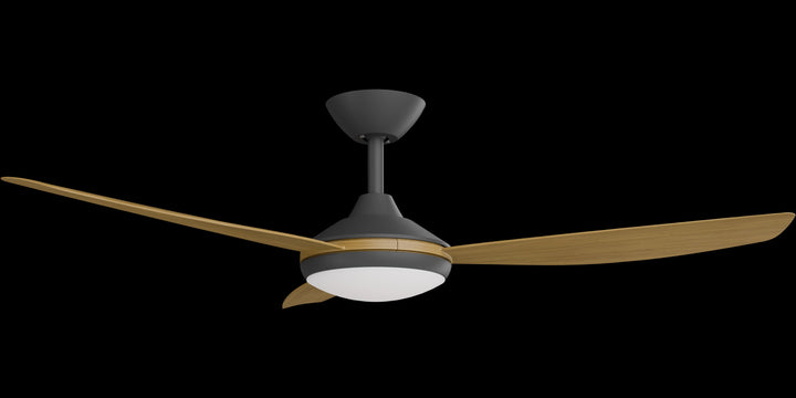 Calibo Condor 52" DC Smart Ceiling Fan with LED Light and Remote Control | Black and Teak