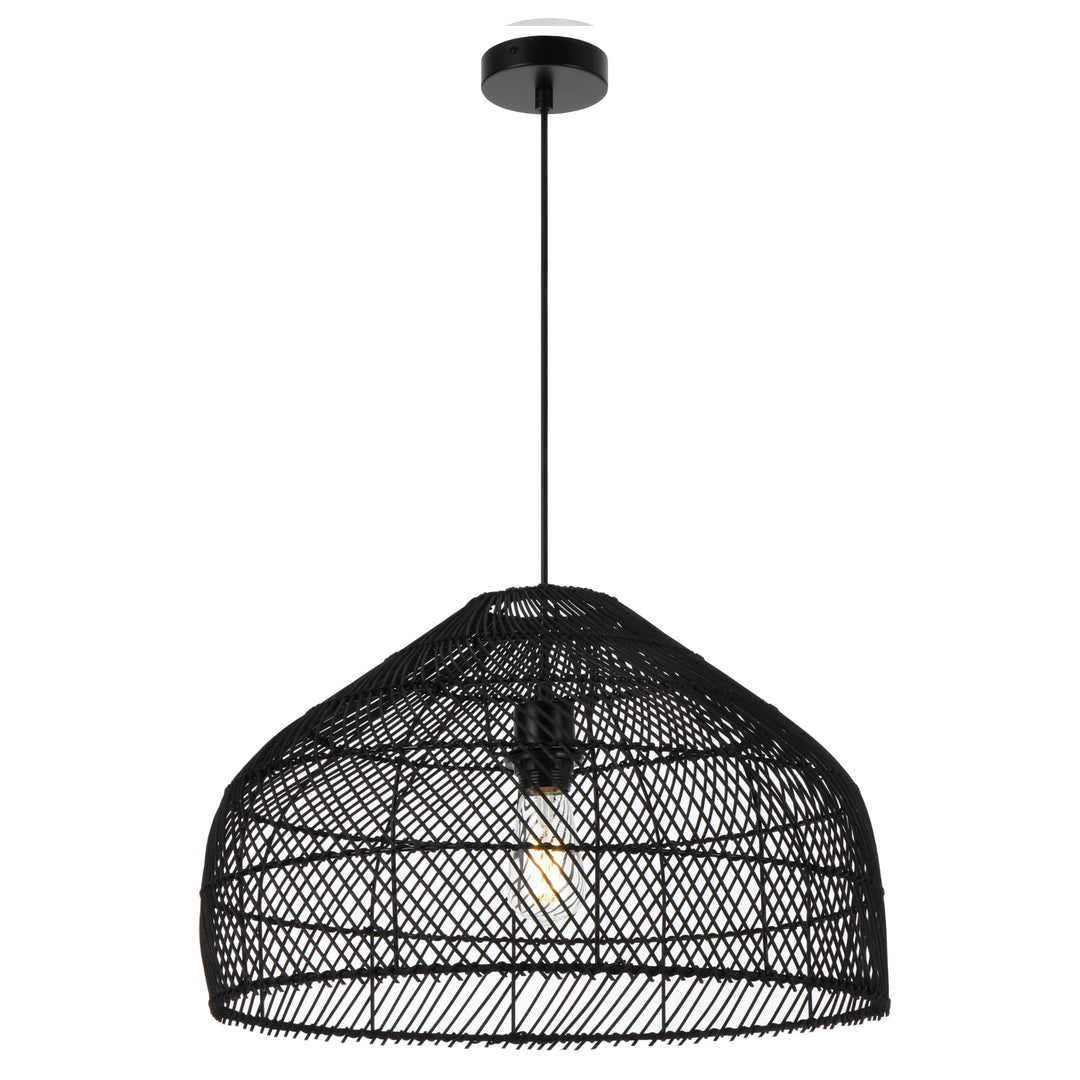 Black Telbix Frya Woven Pendant (E27) | Large