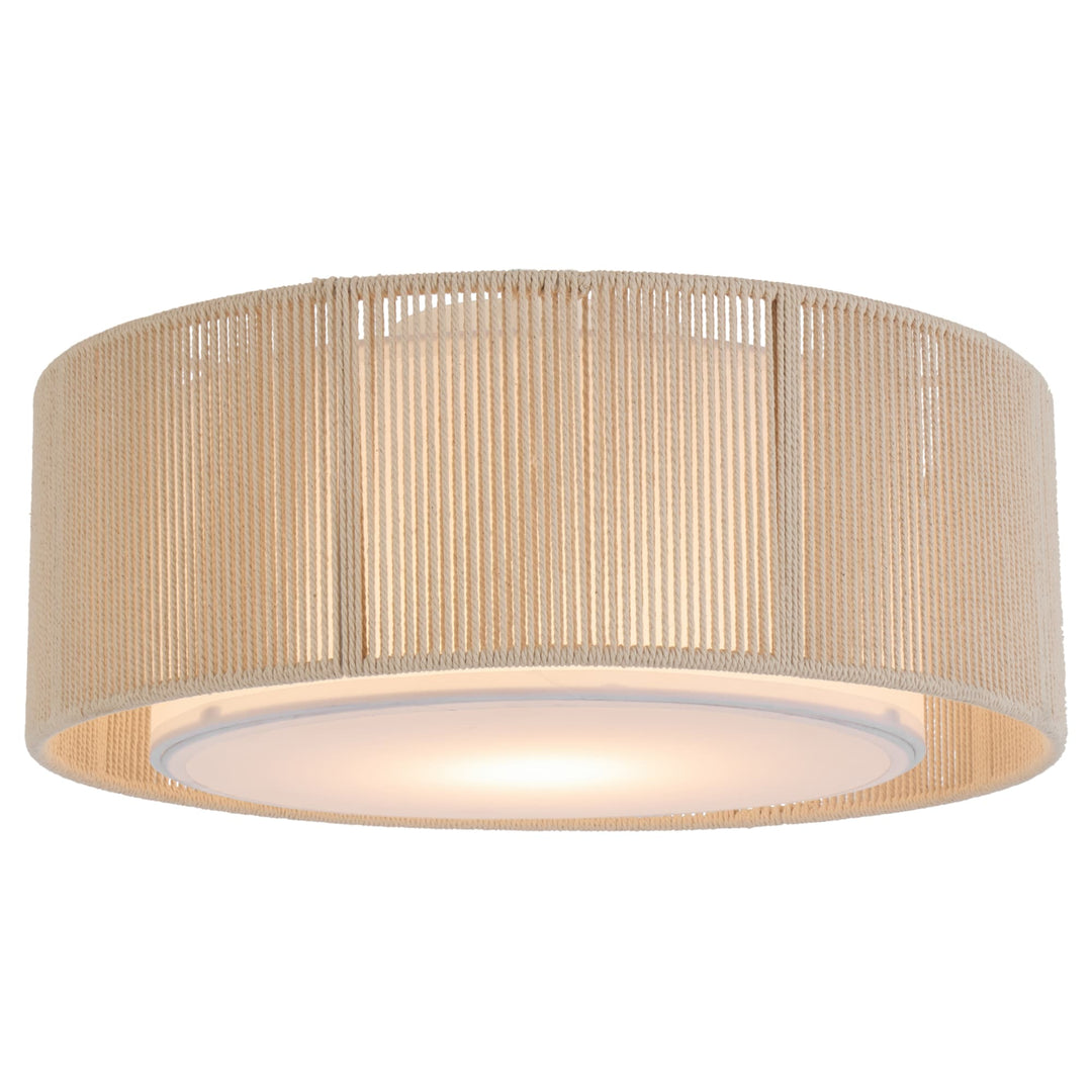 Telbix Cusco Scandinavian DIY Batten Fix Light with Soft Woven Fabric Shade | Medium