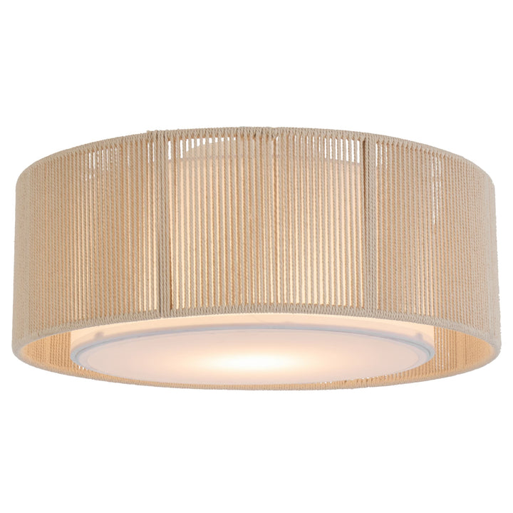 Telbix Cusco Scandinavian DIY Batten Fix Light with Soft Woven Fabric Shade | Medium
