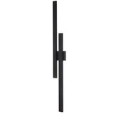 Telbix Ebiza Twin Slimline Tricolour LED Exterior Wall Light | Black