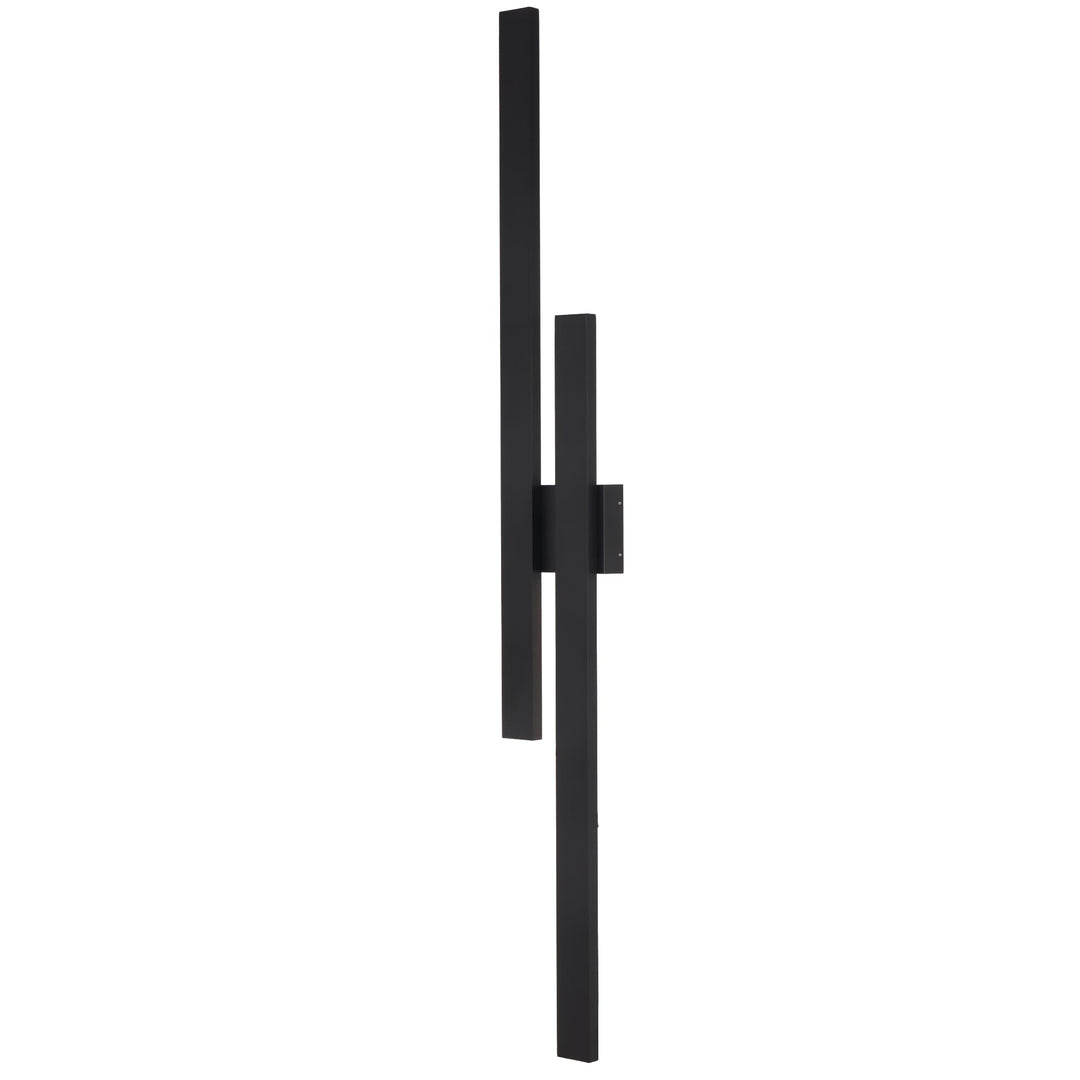 Telbix Ebiza Twin Slimline Tricolour LED Exterior Wall Light | Black