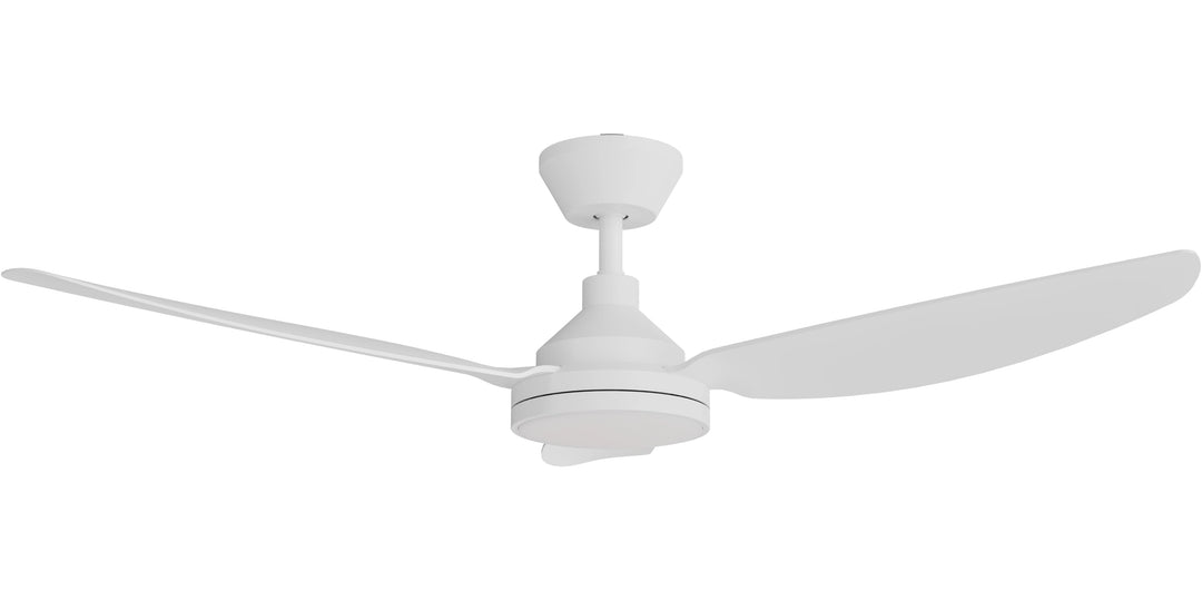 Calibo Sora 52" DC Ceiling Fan with LED Light, Wall Control and Remote | White