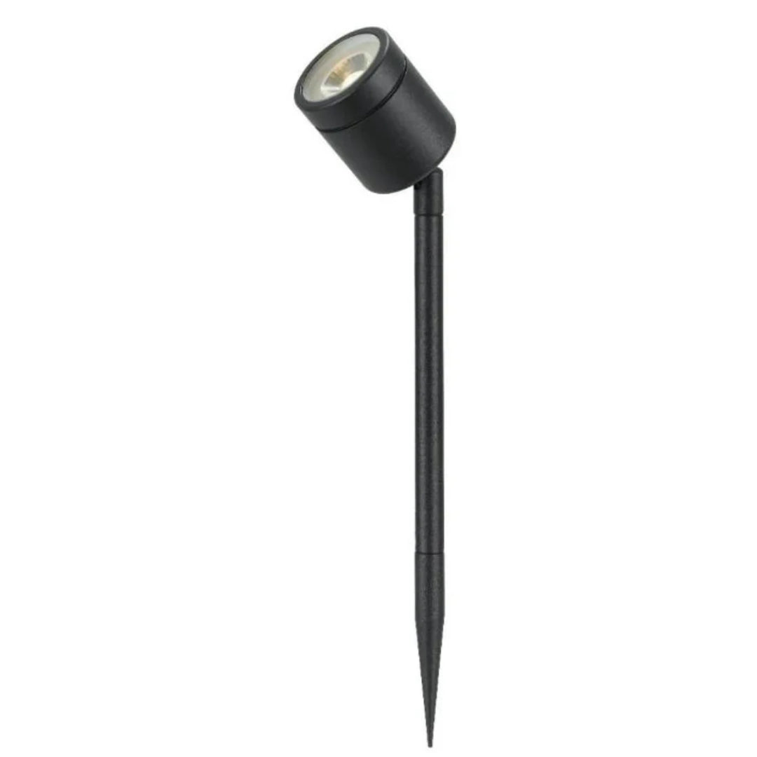 Telbix Luc 8W Variable Voltage Garden Spike Spotlight IP65 | Black