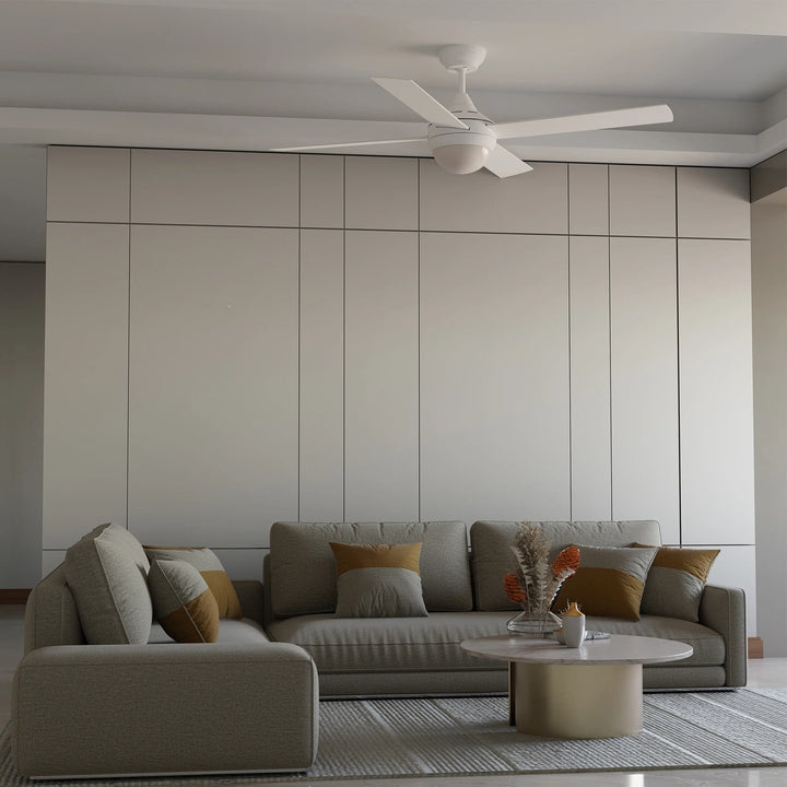 Calibo Kestrel 48" (1220mm) Indoor/Outdoor DC Ceiling Fan with 2x E27 Light & Remote | White