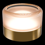 Calibo Gull Round Frosted Acrylic 3CCT LED Exterior Wall Light | Brass