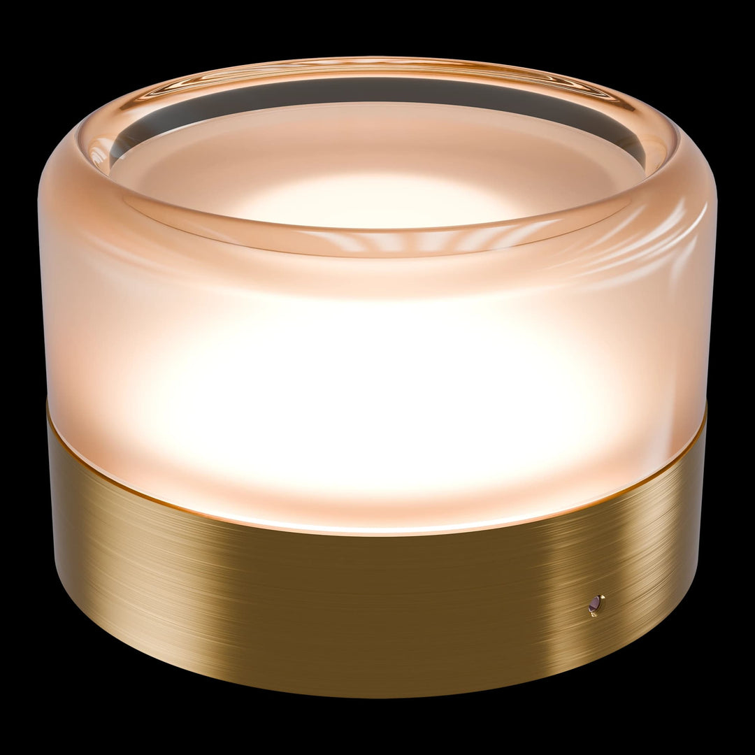 Calibo Gull Round Frosted Acrylic 3CCT LED Exterior Wall Light | Brass