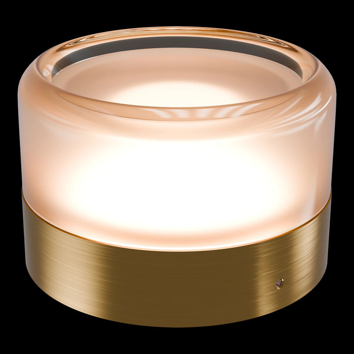 Calibo Gull Round Frosted Acrylic 3CCT LED Exterior Wall Light | Brass