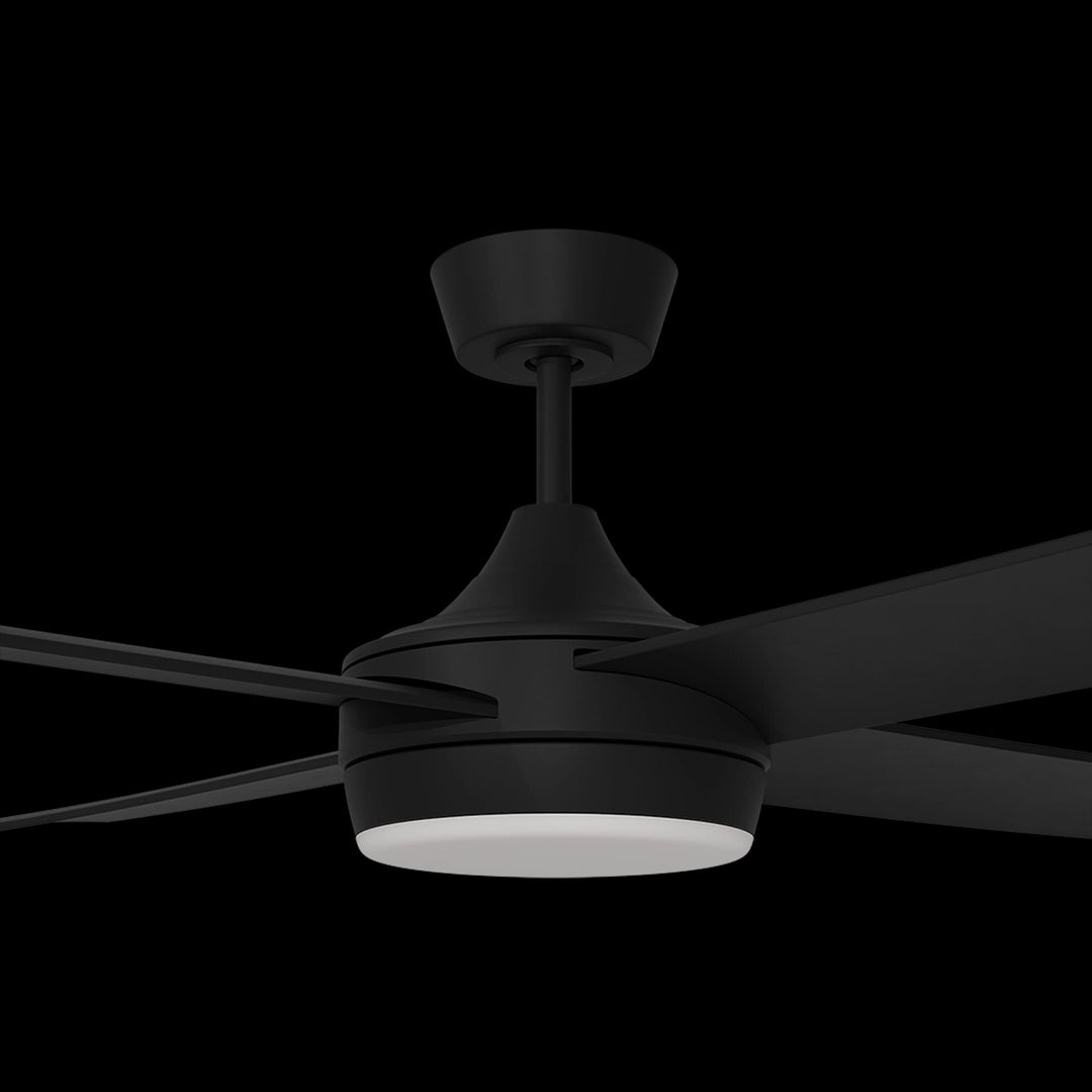Calibo Breeze Silent 52" (1320mm) ABS AC Ceiling Fan with 24W CCT LED Light | Black