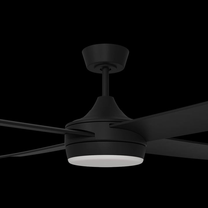 Calibo Breeze Silent 52" (1320mm) ABS AC Ceiling Fan with 24W CCT LED Light | Black