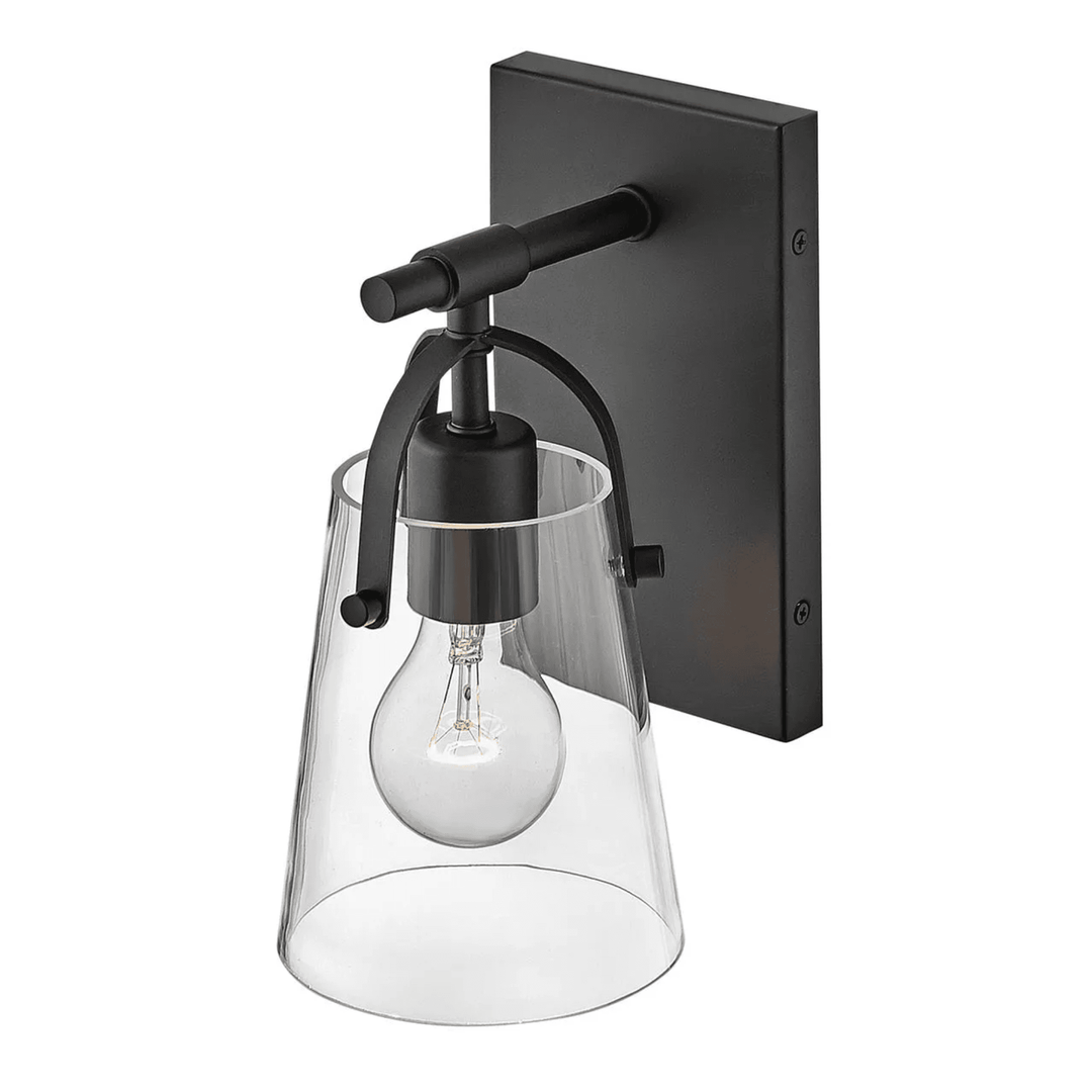 Hinkley Foster Modern Glass Wall Light (E27) | Black