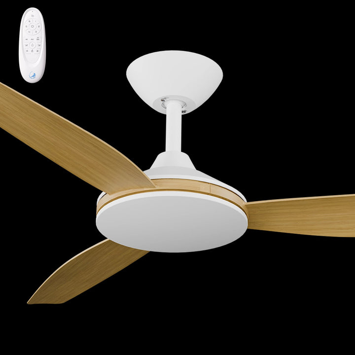 Calibo Condor 48" DC Smart Ceiling Fan with Remote Control | White and Bamboo