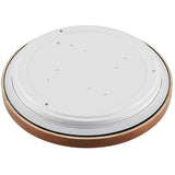 Telbix Orlin Tricolour LED Round Oyster Light with Wood Accent | Small