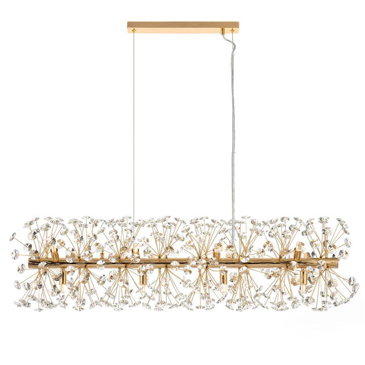 Telbix Lerida 12 Light Rectangular Pendant | Gold