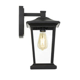 Telbix Walton Lantern Style Exterior Wall Light IP44 (E27) | Black