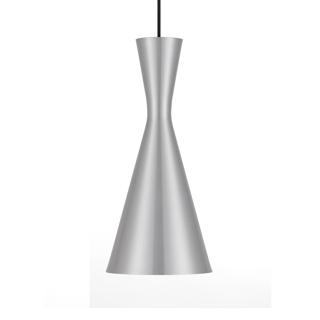Telbix Flero Brushed Aluminium Pendant Light (E27) | Small