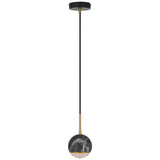 Telbix Oneta 1 Light Pendant | Black