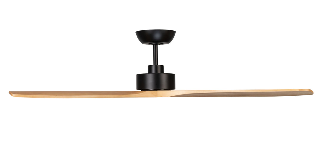 Fanco Wynd 54" DC Ceiling Fan with Remote | Black and Natural