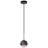 Telbix Oneta 1 Light Pendant | Black