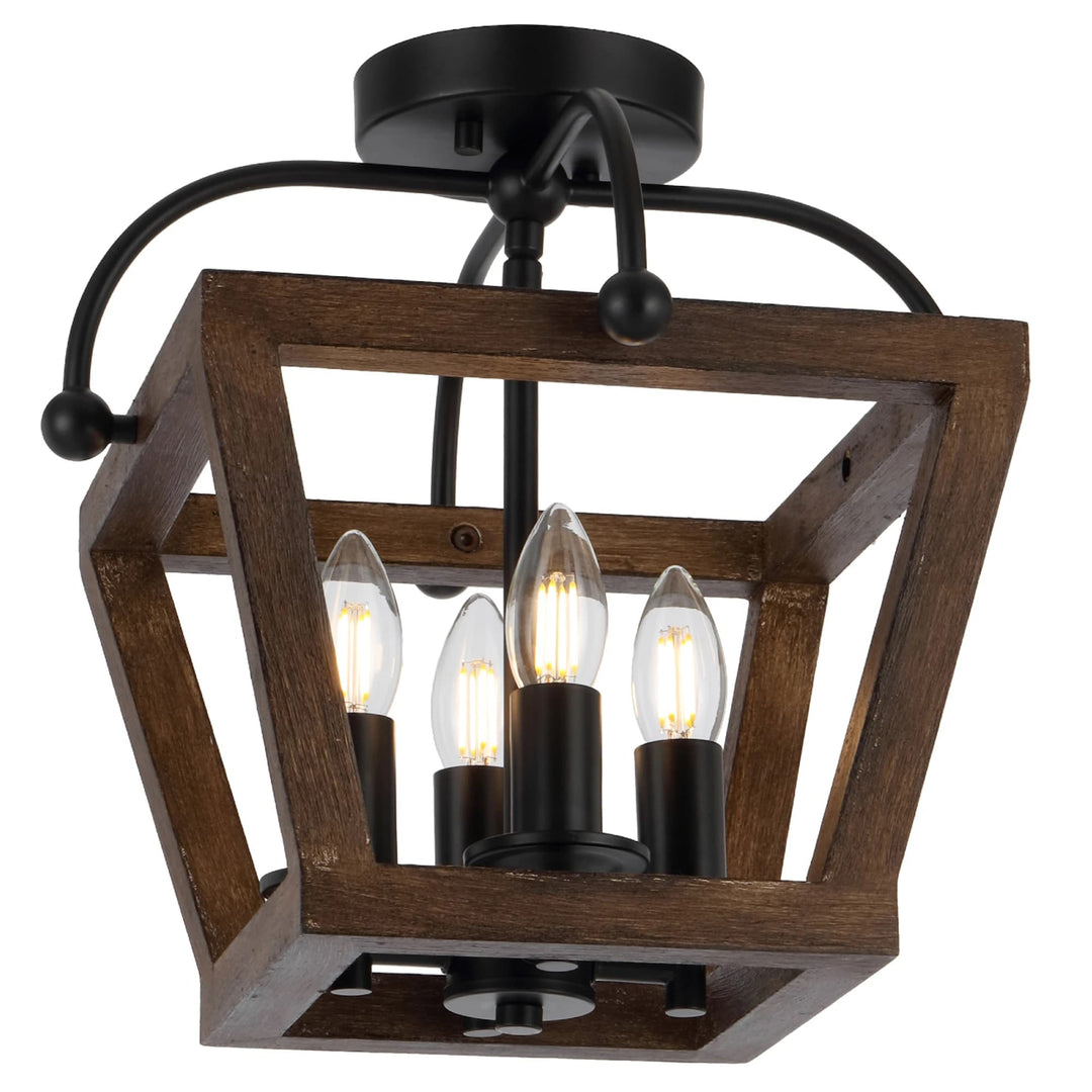 Telbix Lacota 4 Light CTC Pendant Light | Black