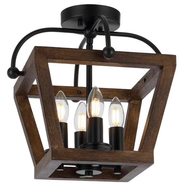 Telbix Lacota 4 Light CTC Pendant Light | Black
