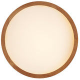 Telbix Thalia Tricolour LED Round Oyster Light with Wood Accent | Small