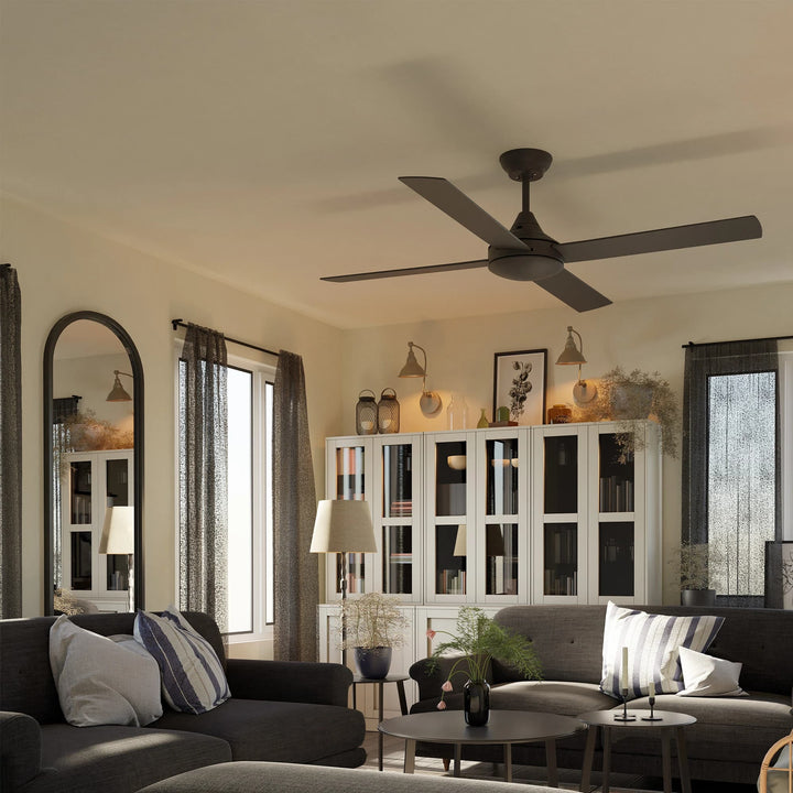 Calibo Kestrel 48" (1220mm) Indoor/Outdoor DC Ceiling Fan with Remote | Black