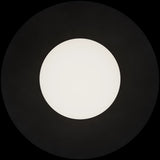 Calibo Crest Opal Glass 140mm Orb Wall Light Round Plate 300mm | Black