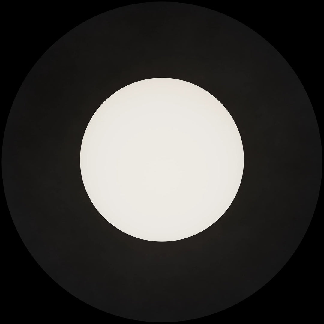 Calibo Crest Opal Glass 140mm Orb Wall Light Round Plate 300mm | Black
