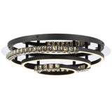 Telbix Brera Tricolour LED Round CTC Light with Crystals | Black