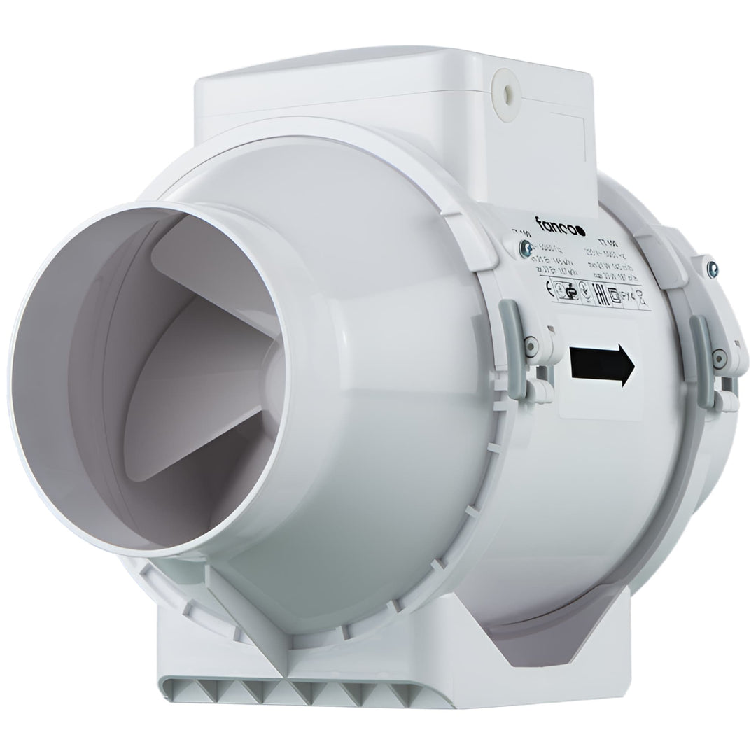 Fanco TT Mixflow Inline Exhaust Fan | 100mm