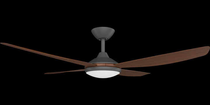 Calibo Vanga 52" DC Smart Ceiling Fan with LED Light and Remote Control | Black and Koa