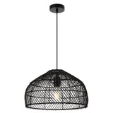 Black Telbix Frya Woven Pendant (E27) | Medium