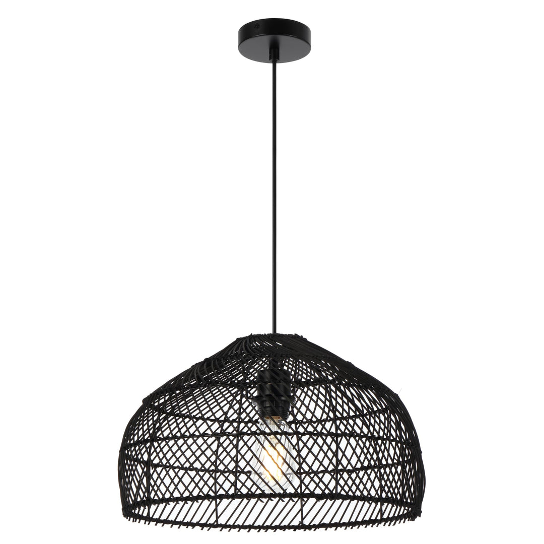 Black Telbix Frya Woven Pendant (E27) | Medium